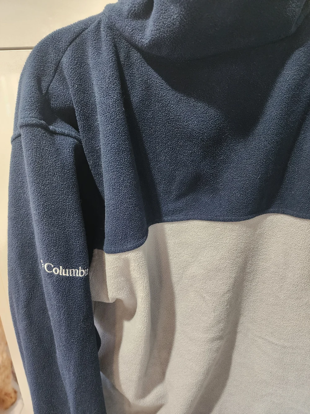 Columbia Penn STATE Two-Tone Full-Zip Fleece Jacket - Navy & Light Gray